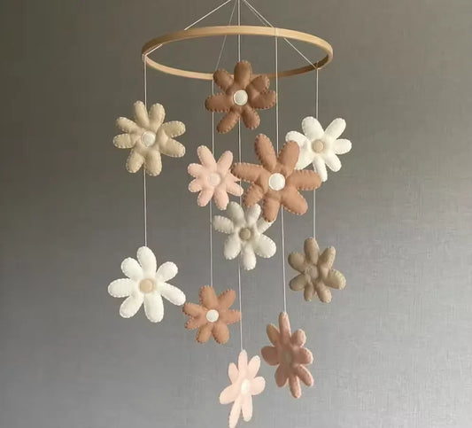 Handmade Daisy Nursery Mobile | Floral Baby Mobile