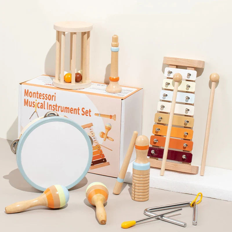 Toddlers Early Education Wooden Musical Instrument Set