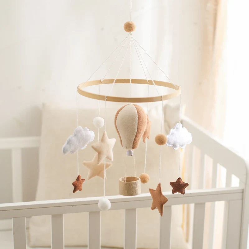 Skyward Dreams Hot Air Balloon Mobile - Tan