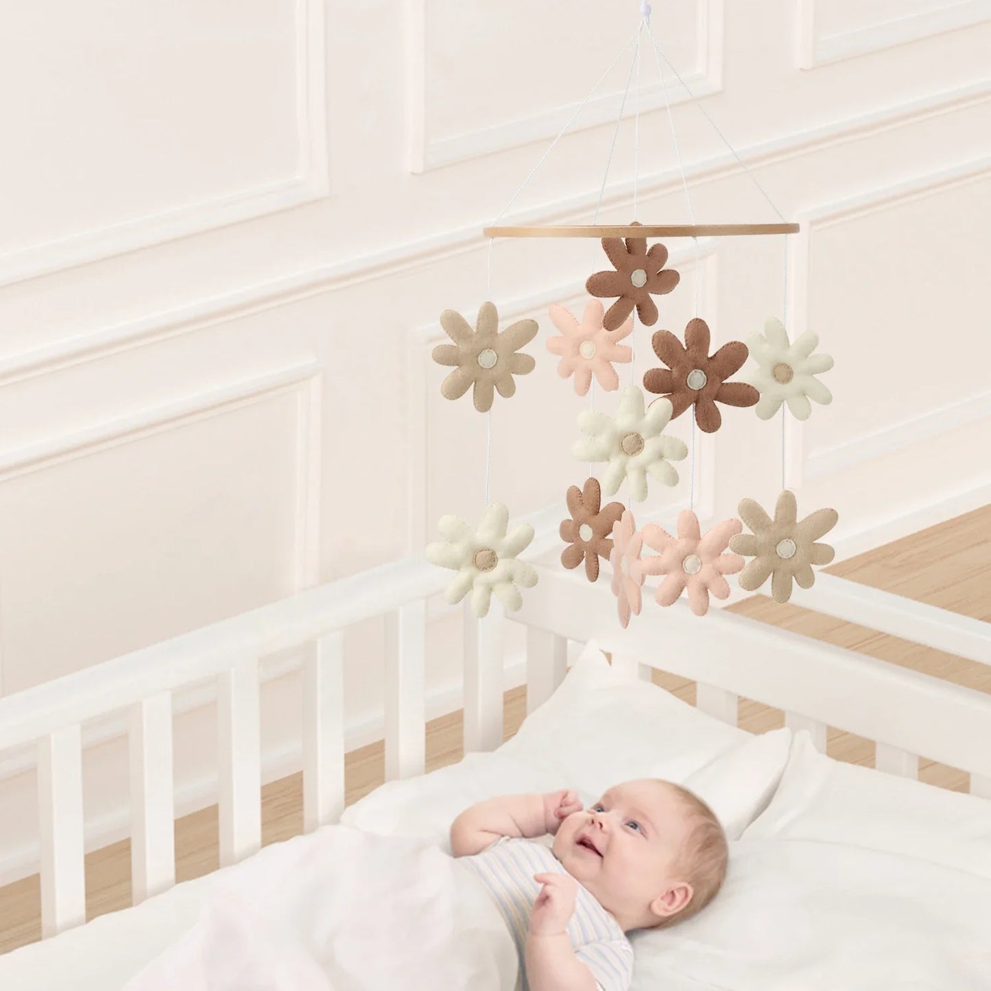 Handmade Daisy Nursery Mobile | Floral Baby Mobile