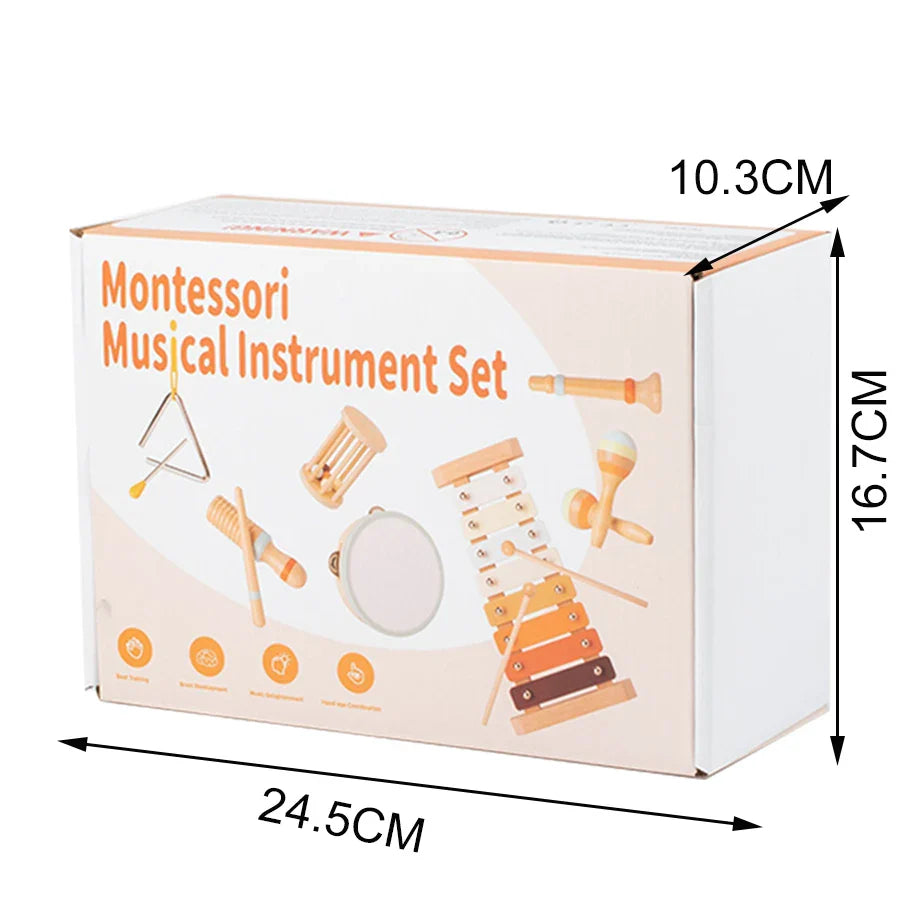 Toddlers Early Education Wooden Musical Instrument Set