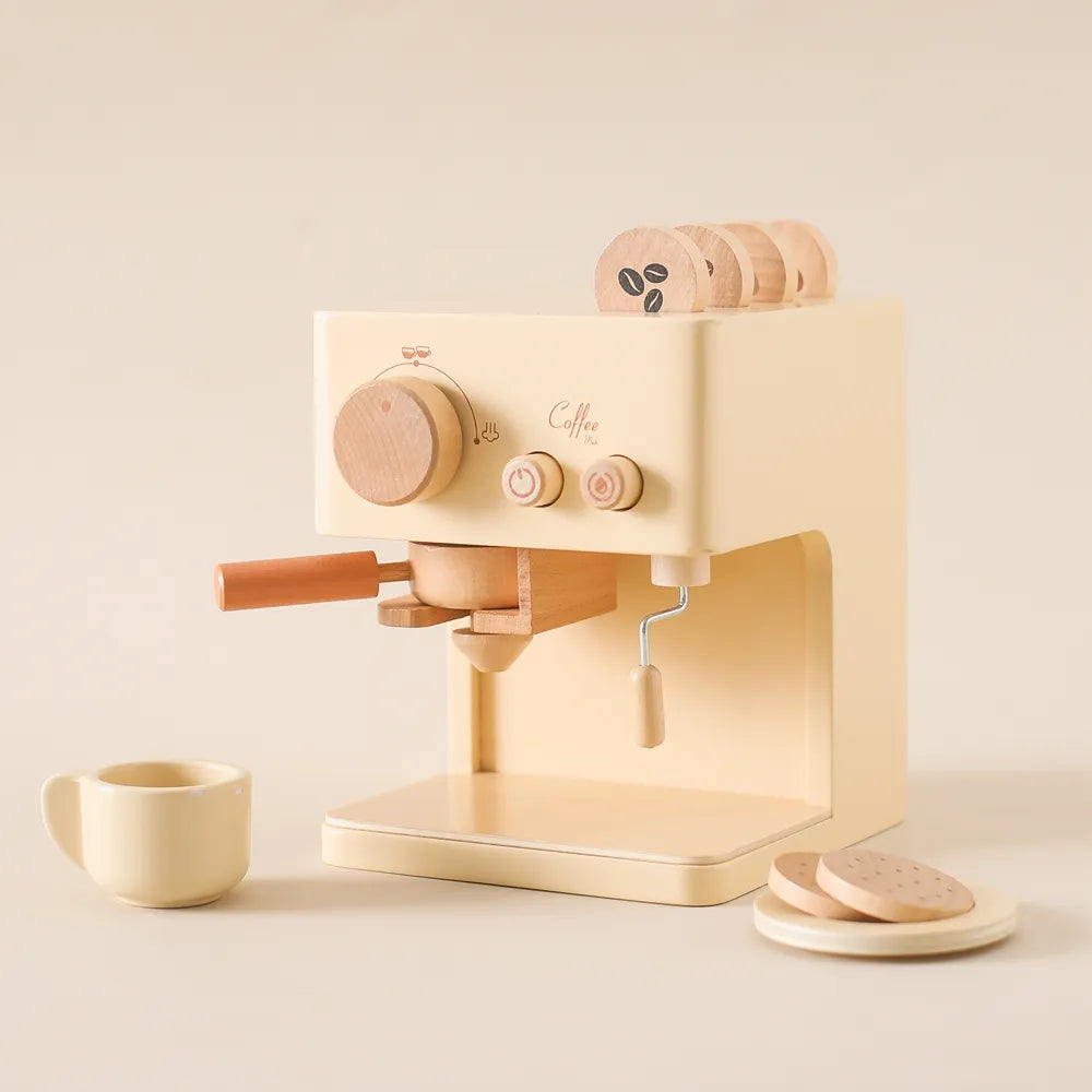 Wooden Toddler Play Coffee Machine