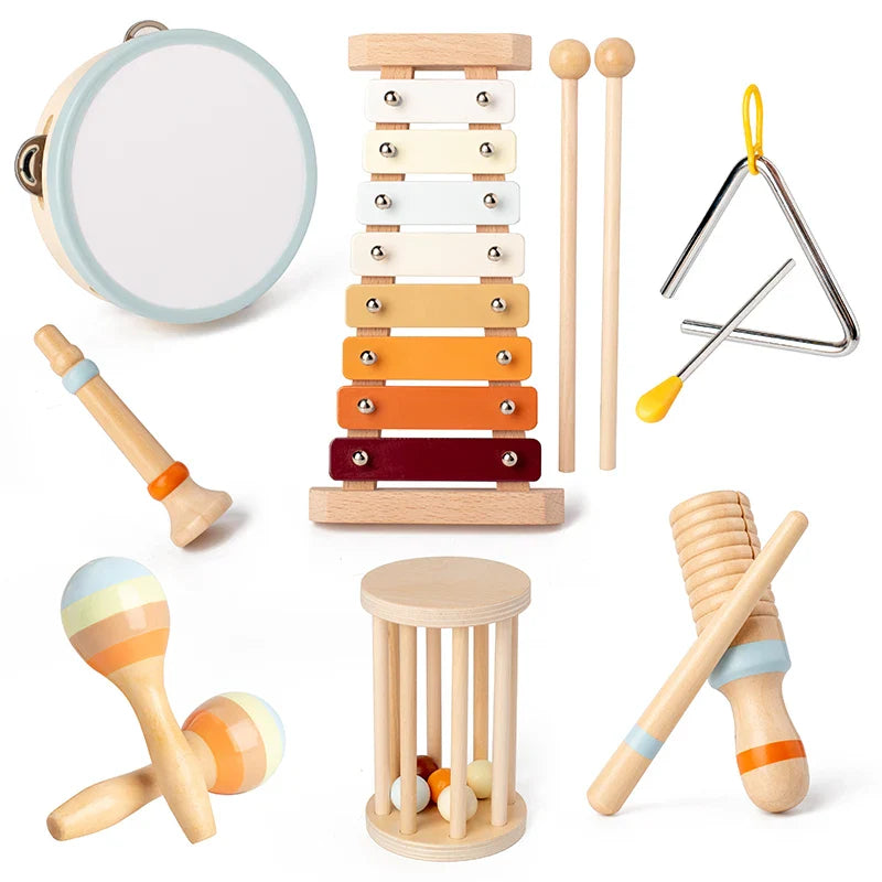 Toddlers Early Education Wooden Musical Instrument Set