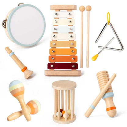 Toddlers Early Education Wooden Musical Instrument Set