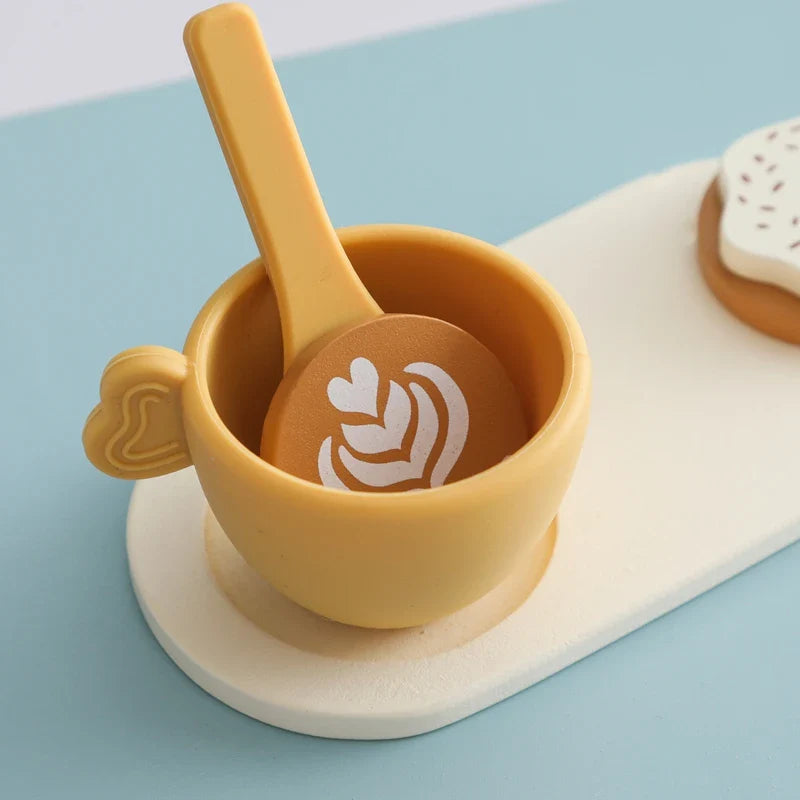 Baby Wooden Coffee & Afternoon Tea Set Toy | 18pcs Set
