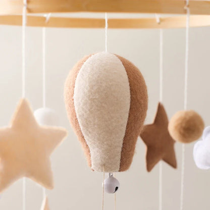 Skyward Dreams Hot Air Balloon Mobile - Tan