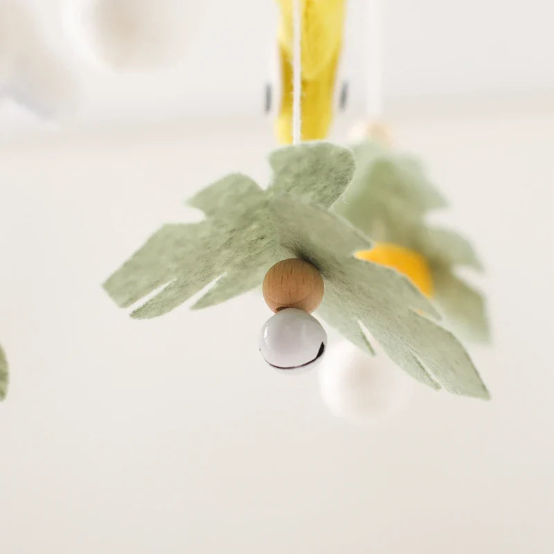 Handmade Stegosaurus Dinosaur Crib Mobile | Soft Felt & Natural Wood | Nursery Decor