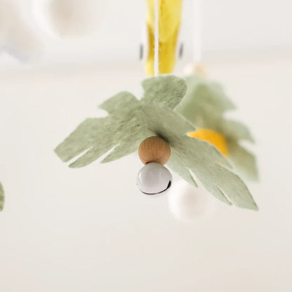 Handmade Stegosaurus Dinosaur Crib Mobile | Soft Felt & Natural Wood | Nursery Decor