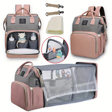 4-in-1 Mommy Backpack & Portable Crib