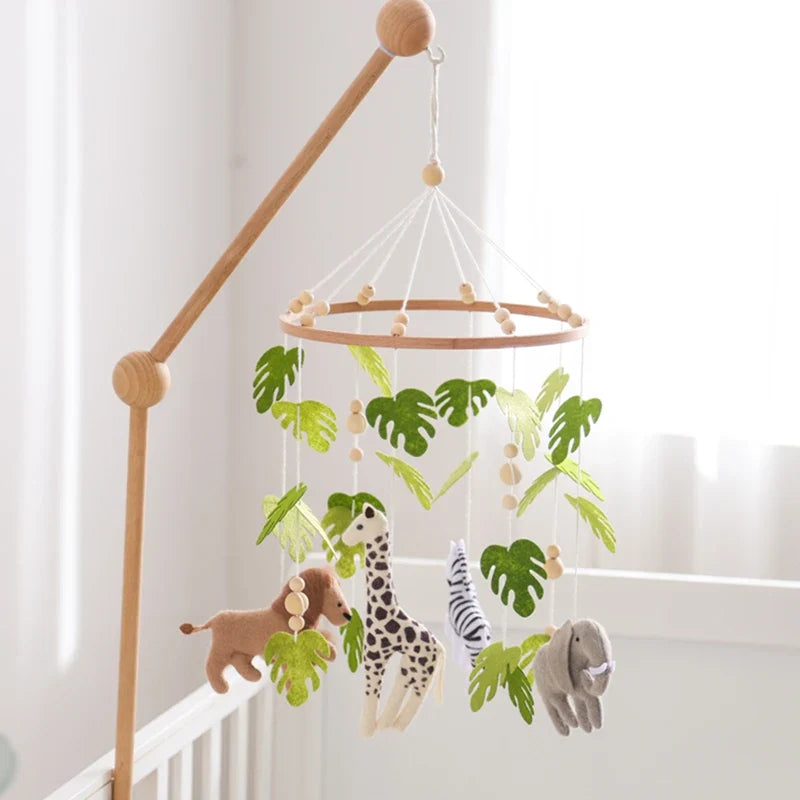 Safari Adventure Nursery Mobile with Felt Animal
