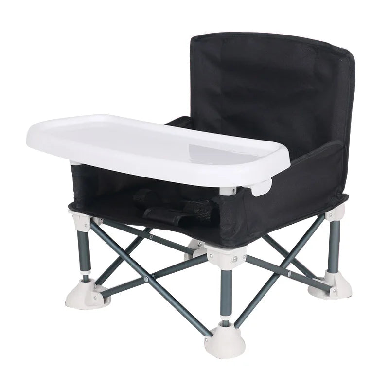 Folding Baby Camp Chair with Detachable Table | Infant High Chair for Travel, Camping, and Beach