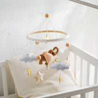 Handmade Baby Elephant Crib Mobile | Soft Felt & Natural Wood | Nursery Decor