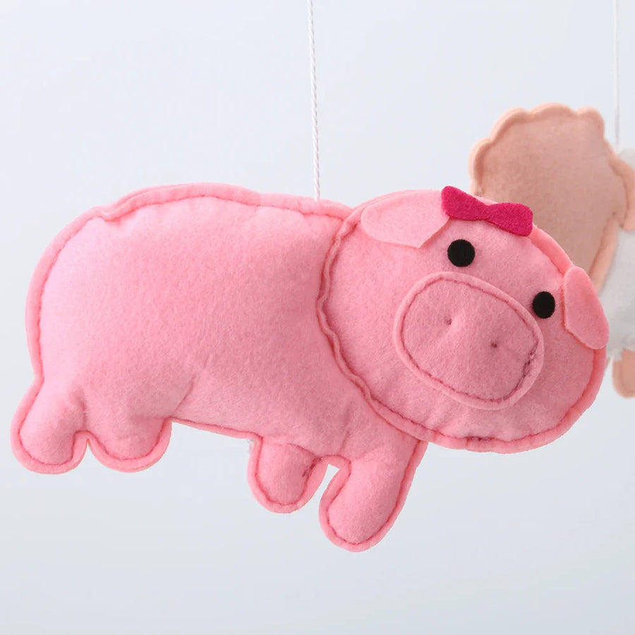 Barnyard Animals Felt Mobile - Handmade Nursery Decor