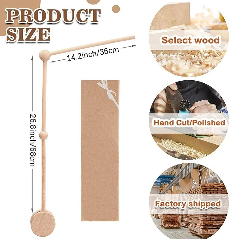 Wooden Hanging for Baby Bed Bell  Mobile Rattles