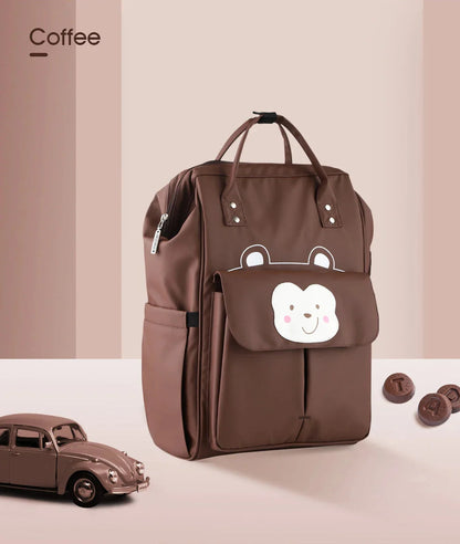 Fun Cartoon Designed Diaper Backpack - Large Capacity and Waterproof