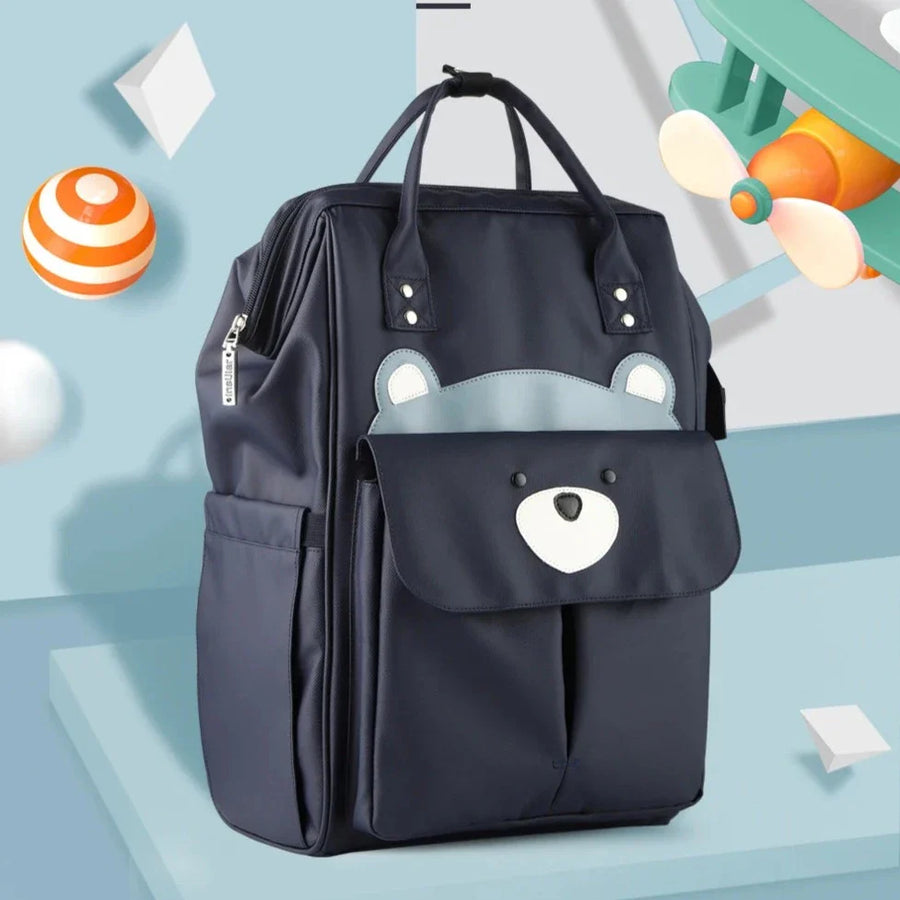 Fun Cartoon Designed Diaper Backpack - Large Capacity and Waterproof