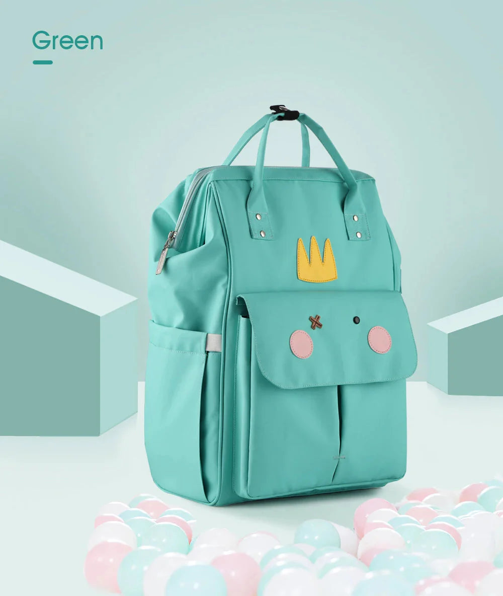 Fun Cartoon Designed Diaper Backpack - Large Capacity and Waterproof