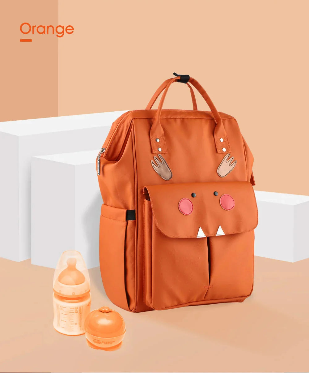Fun Cartoon Designed Diaper Backpack - Large Capacity and Waterproof
