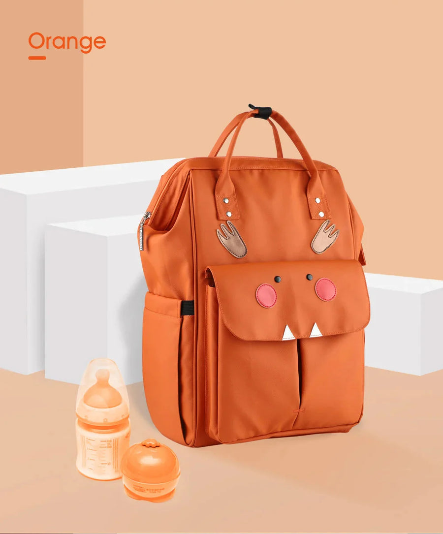 Fun Cartoon Designed Diaper Backpack - Large Capacity and Waterproof