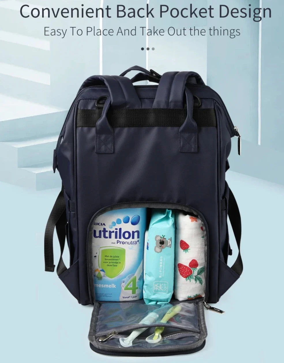 Fun Cartoon Designed Diaper Backpack - Large Capacity and Waterproof