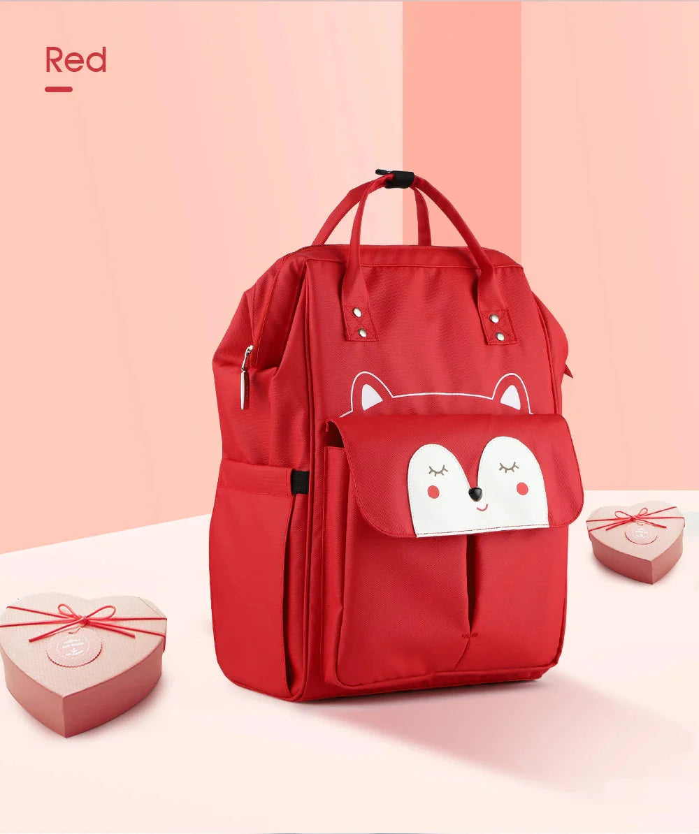 Fun Cartoon Designed Diaper Backpack - Large Capacity and Waterproof