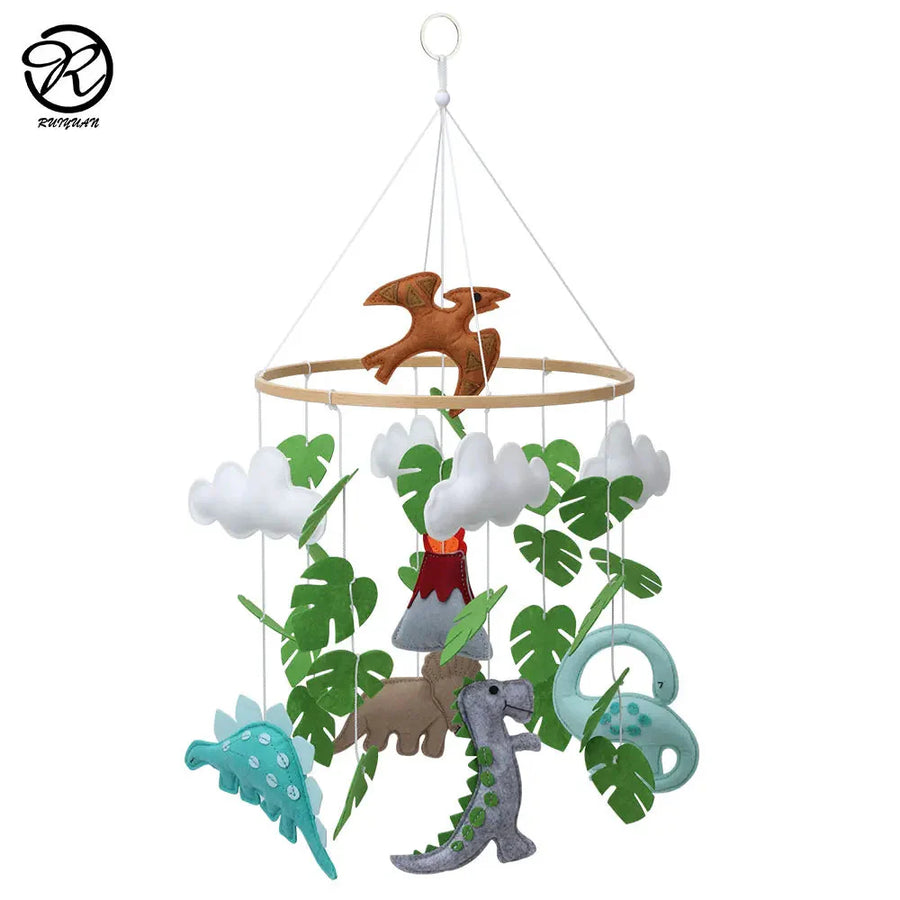 Handmade Prehistoric Dinosaur Nursery Mobile - Premium Felt Decor
