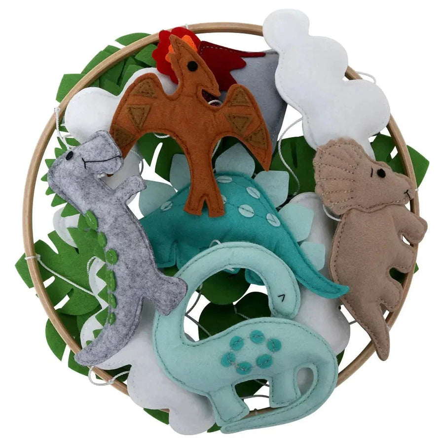 Handmade Prehistoric Dinosaur Nursery Mobile - Premium Felt Decor