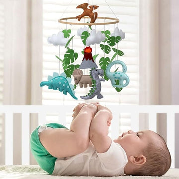 Handmade Prehistoric Dinosaur Nursery Mobile - Premium Felt Decor
