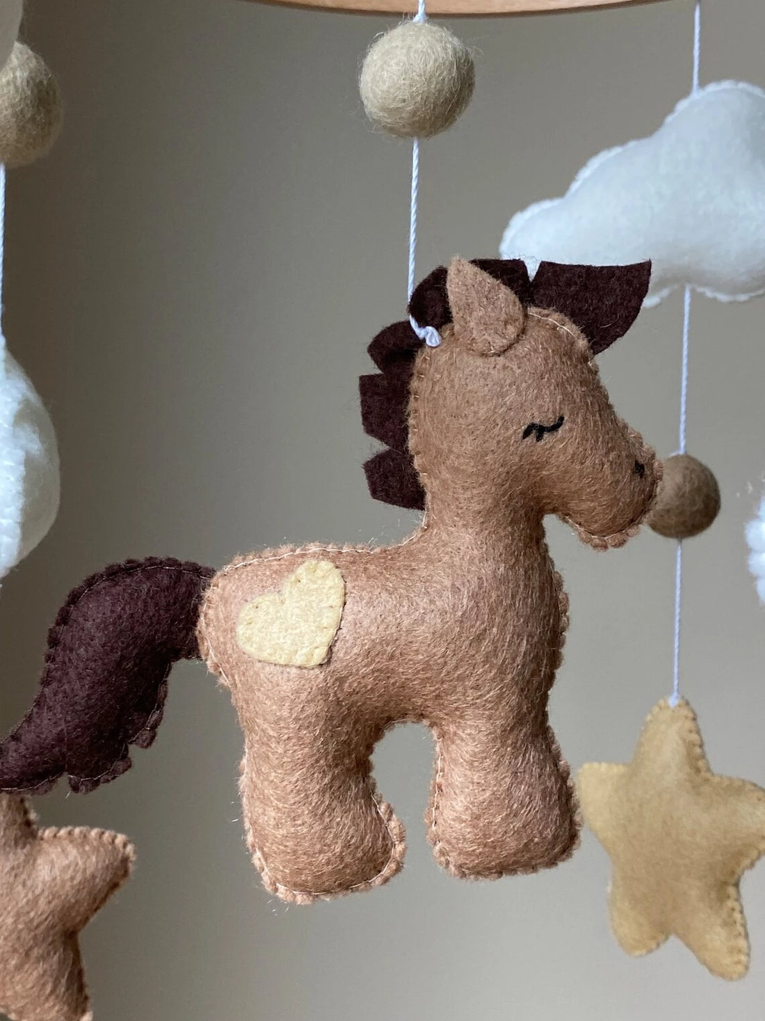 Horse Baby mobile neutral nursery cowboy mobile western nursery crib mobile