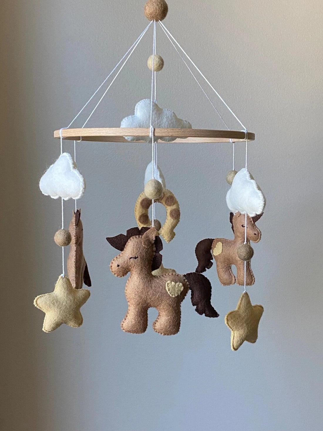 Horse Baby mobile neutral nursery cowboy mobile western nursery crib mobile