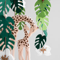 Giraffe Mum & Calf Crib Mobile | Jungle Safari Nursery Decor