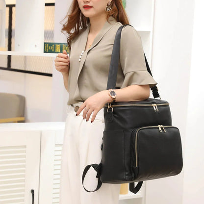 Luxury Vegan Leather Diaper Bag - Multifunctional and Stylish