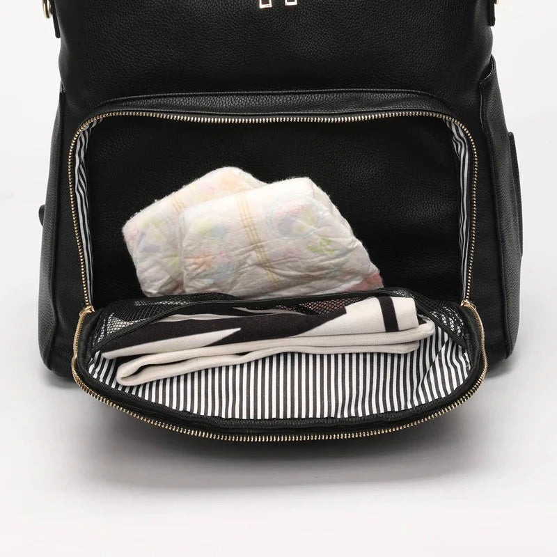 Luxury Vegan Leather Diaper Bag - Multifunctional and Stylish