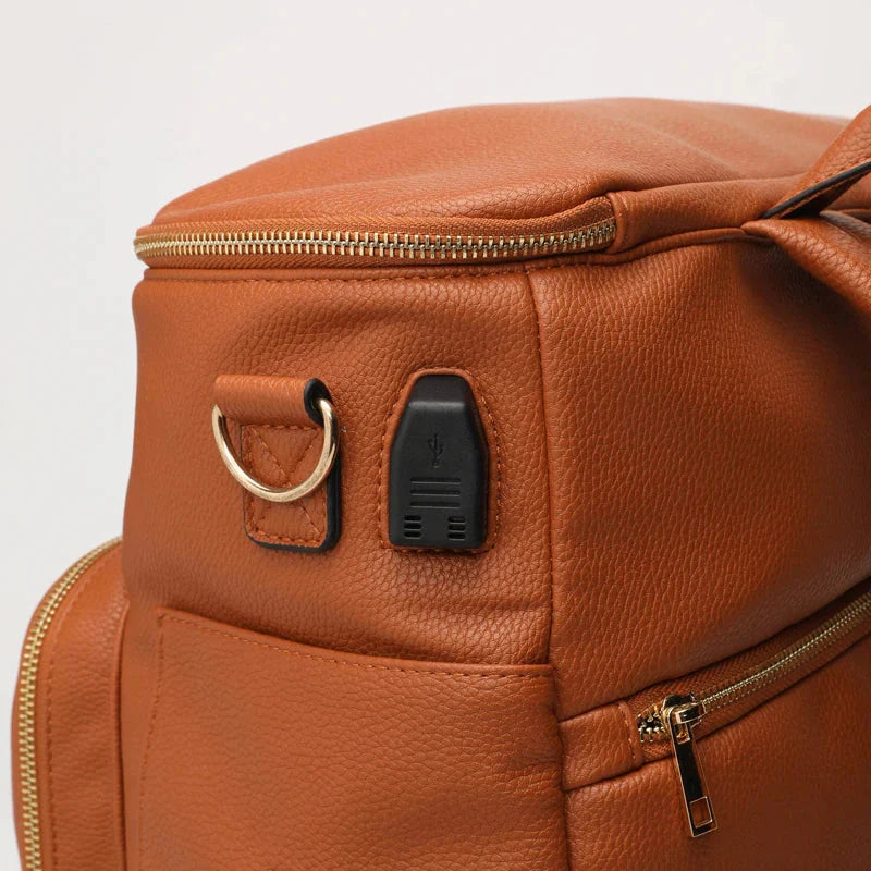 Luxury Vegan Leather Diaper Bag - Multifunctional and Stylish