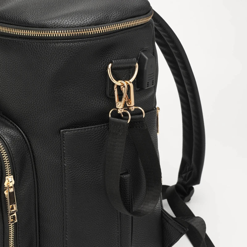Luxury Vegan Leather Diaper Bag - Multifunctional and Stylish