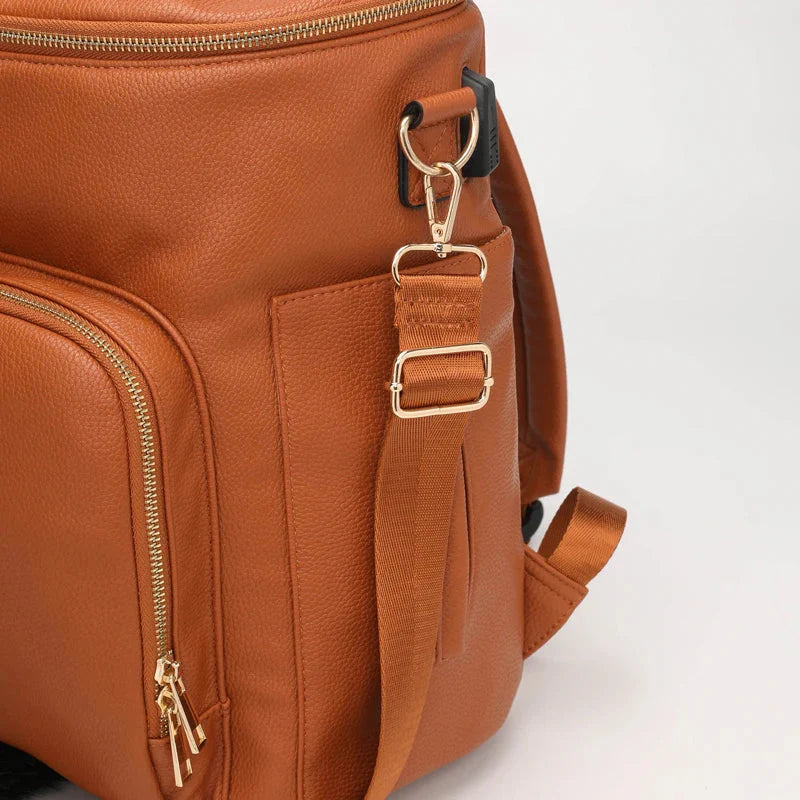 Luxury Vegan Leather Diaper Bag - Multifunctional and Stylish
