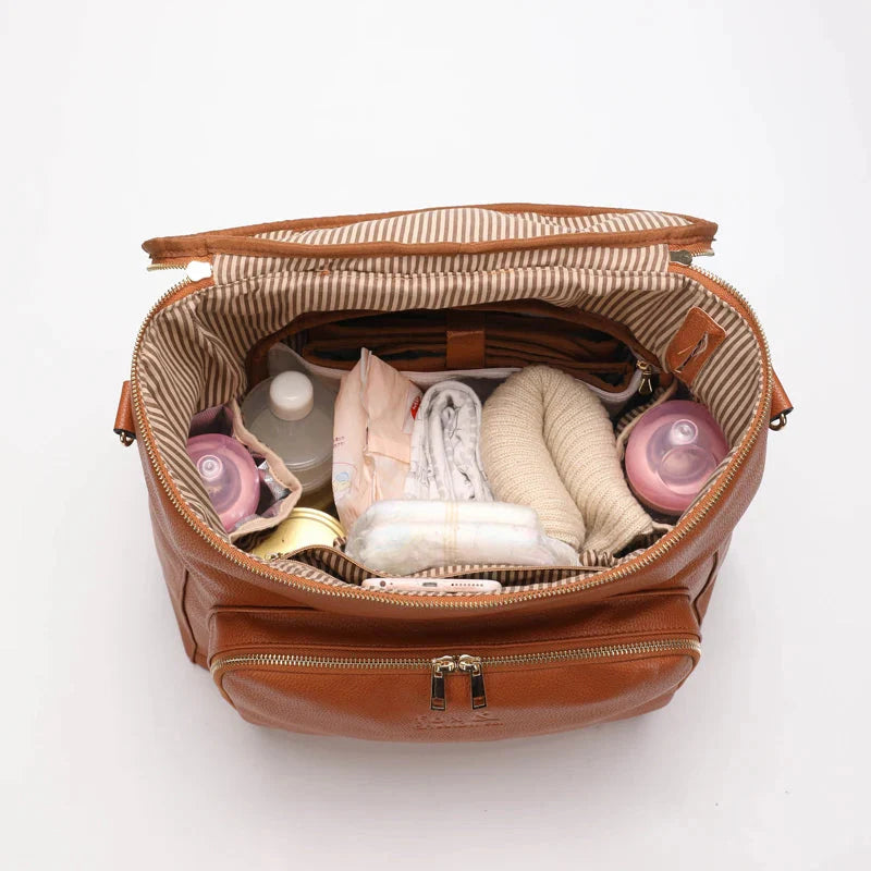 Luxury Vegan Leather Diaper Bag - Multifunctional and Stylish