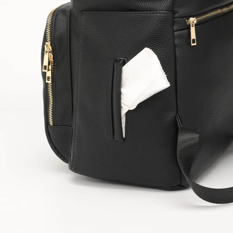 Luxury Vegan Leather Diaper Bag - Multifunctional and Stylish