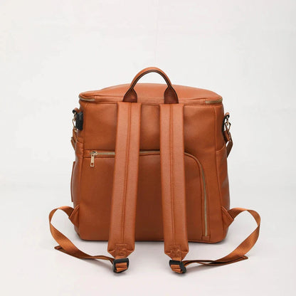 Luxury Vegan Leather Diaper Bag - Multifunctional and Stylish