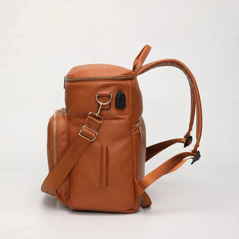Luxury Vegan Leather Diaper Bag - Multifunctional and Stylish