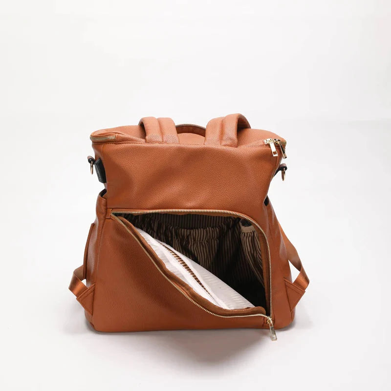 Luxury Vegan Leather Diaper Bag - Multifunctional and Stylish