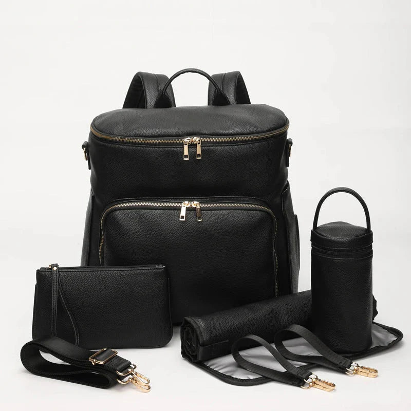 Luxury Vegan Leather Diaper Bag - Multifunctional and Stylish