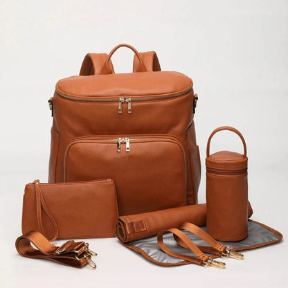 Luxury Vegan Leather Diaper Bag - Multifunctional and Stylish