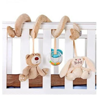 Nordic Bear Plush Spiral Mobile - Hanging Rattles for Carriage, Crib, and Pram