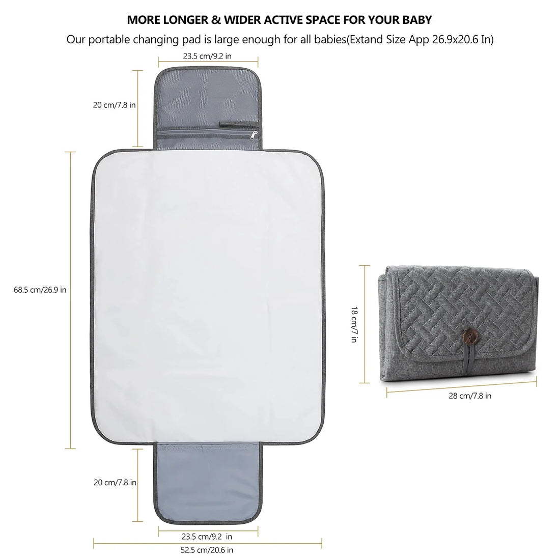 Portable Multifunctional Waterproof Baby Changing Pad
