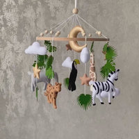 Safari baby mobile for nursery, crib mobile, Africa realistic animals, Baby mobile girl, boy mobile, ceiling mobile, newborn shower gift.