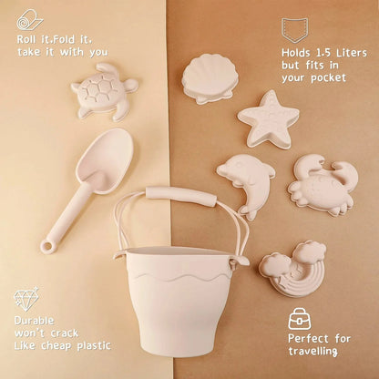 Silicone Beach Buckets - Multiple Colours