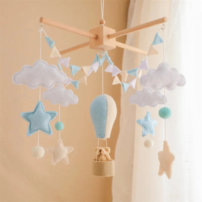 Skyward Dreams Hot Air Balloon Mobile - Blue
