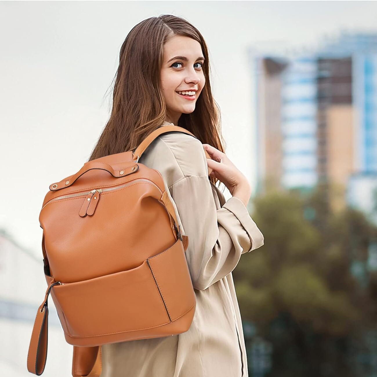 Vegan Leather Nappy Backpack: Style Meets Sustainability