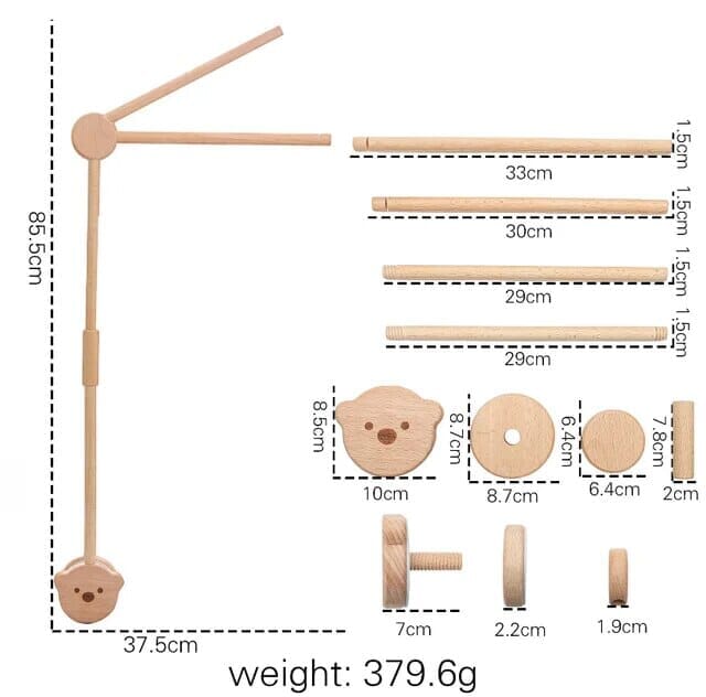 Wooden Cot Arm